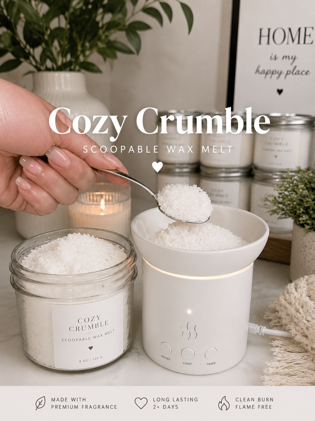 6oz Luxury scoopable Crumble Wax